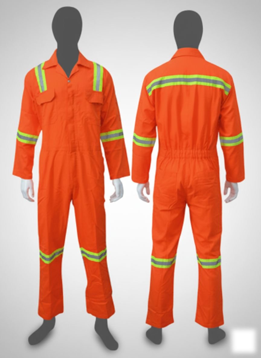 RS0PC011 – Poly Cotton Reflective Coverall for Oil, Gas & Industrial Workwear