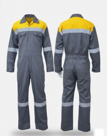 RS0C007 – High-Visibility Cotton Coverall for Automotive & Industrial Work