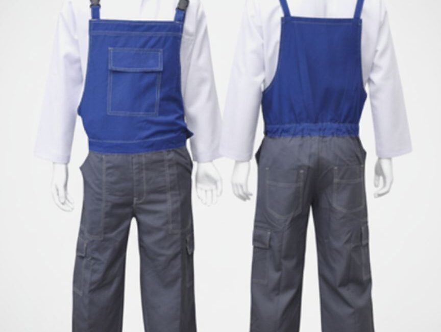 RS0BP031 – Durable Poly Cotton Bib Pants for Automotive & Industrial Workwear