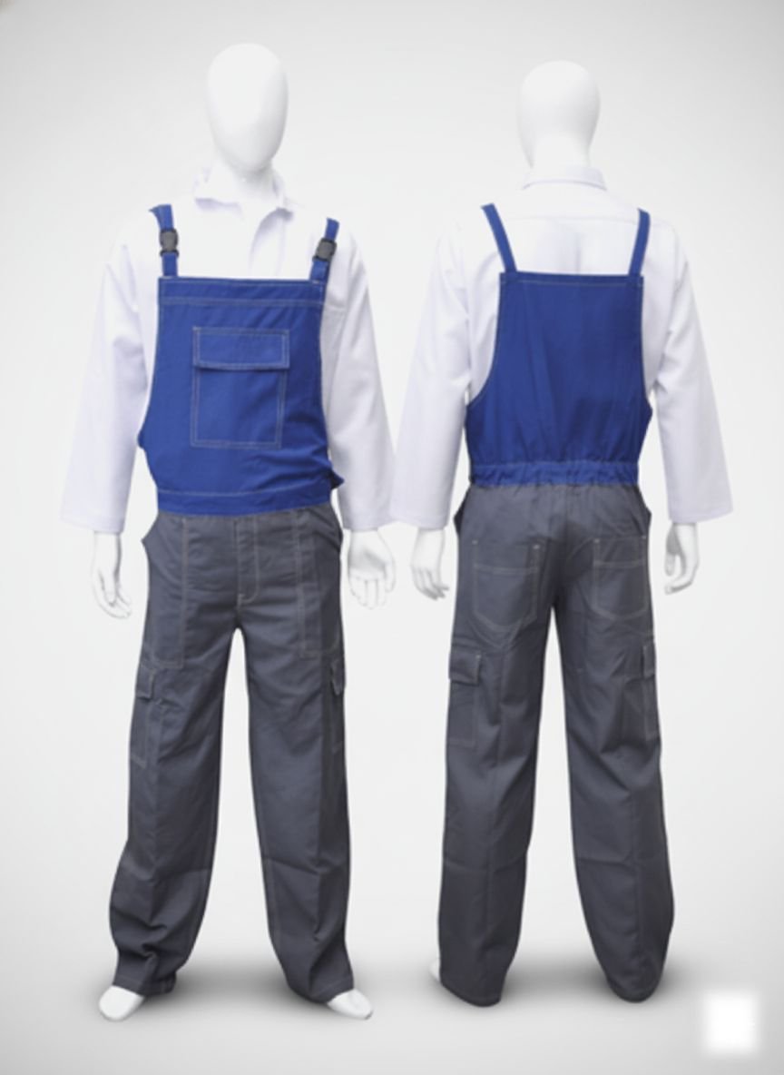 RS0BP031 – Durable Poly Cotton Bib Pants for Automotive & Industrial Workwear